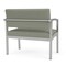 Lesro Lenox Steel Bariatric Chair Metal Frame, Silver, OH Eucalyptus Upholstery LS1401 - alternate 2